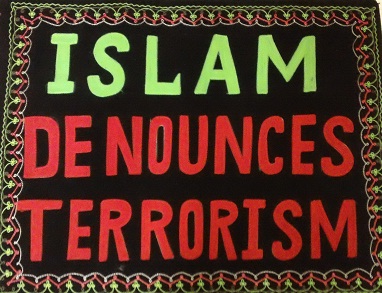 English Banner - Islam Denounces Terrorism